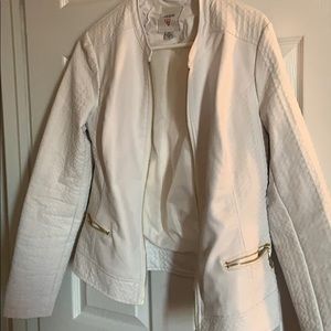 White faux  leather jacket